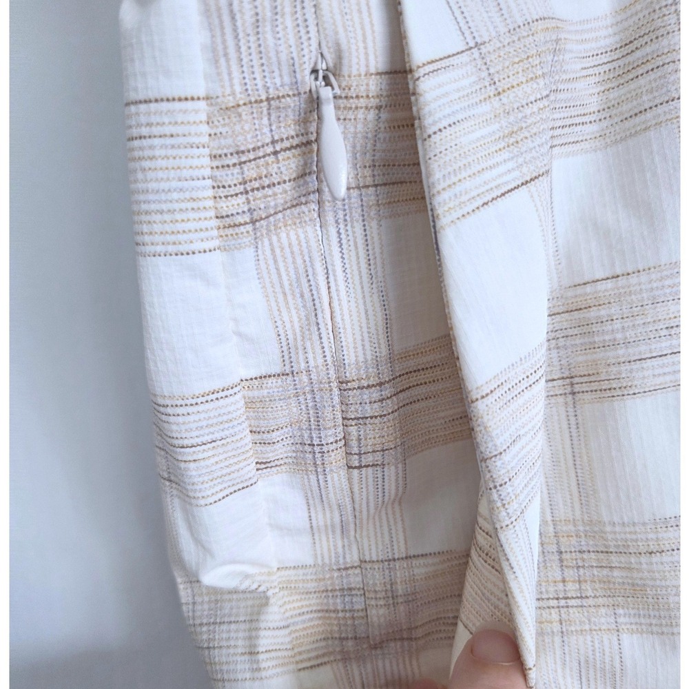 Tommy Bahama Tech & Caicos Plaid Shorts Trunks Beige 10" Size 38 Beach Vacation - Picture 5 of 6